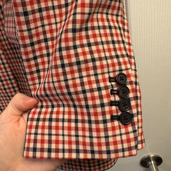 Aritzia Wilfred Margaux Plaid Double Breasted blazer - Picture 7 of 13